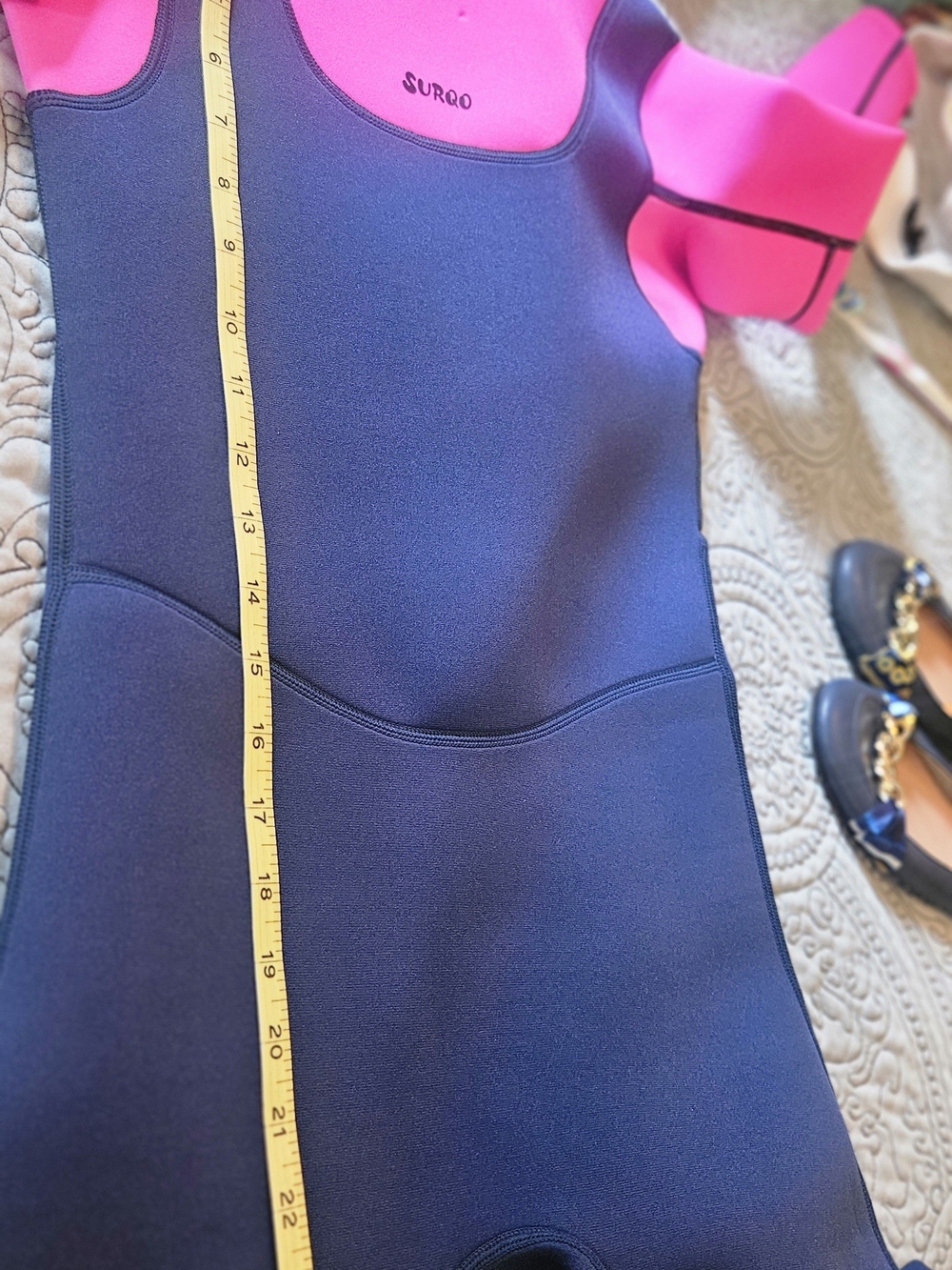 Kids Neoprene Swim Rashguard - Pink and Navy